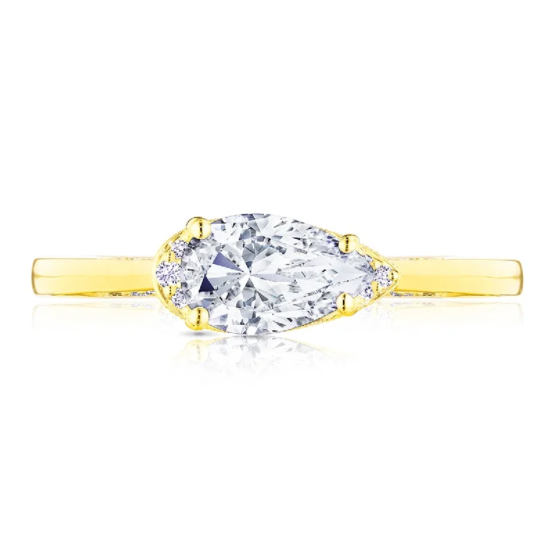 Ladies Engagement Rings Floral Shine-Simply Tacori 18K Yellow Gold Diamond Engagement Ring 2654PS8X5Y