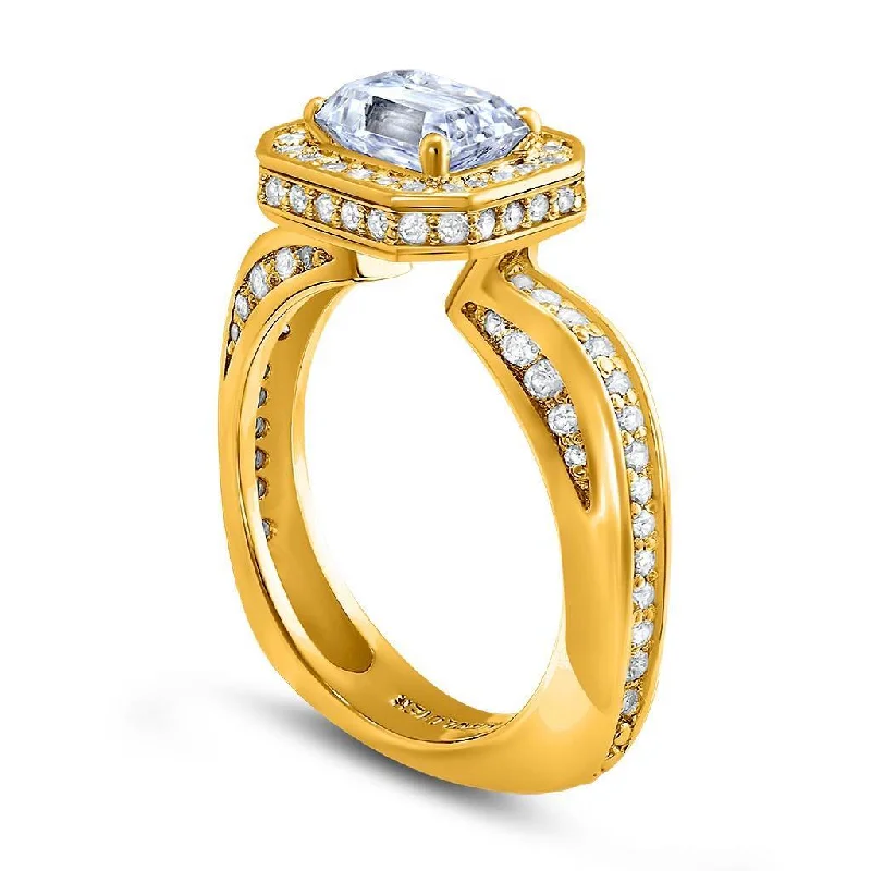 Ladies Engagement Rings Sun Spark-Modern Sensuality Millennial Unity Engagement Ring