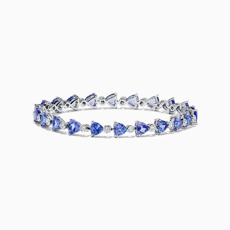 Enchanted bloom bracelets -Tanz Royale 14K White Gold Tanzanite and Diamond Bracelet