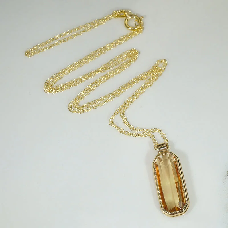 Ladies throwback retro necklaces -Outstanding Imperial Topaz Necklace by 720