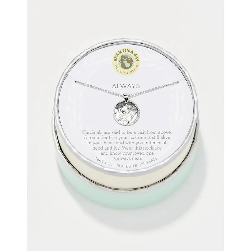 Ladies blissful charm necklaces -Spartina 449 : Sea La Vie Always/Cardinal Necklace in Silver