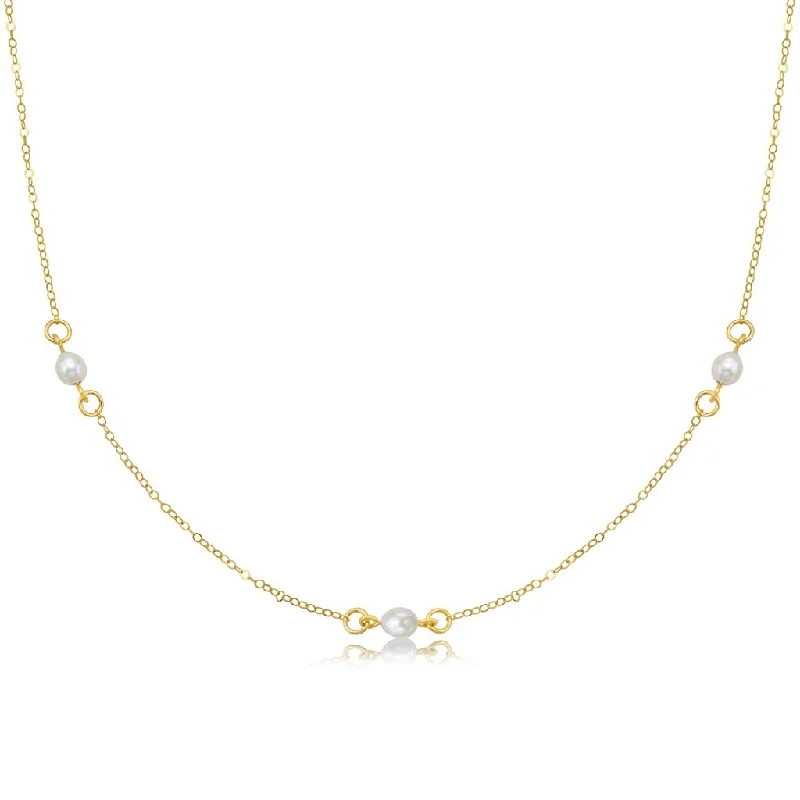 Ladies harmonious blend necklaces -Ronaldo Jewelry : Bliss Necklace - 14K Gold Artist Wire 18"