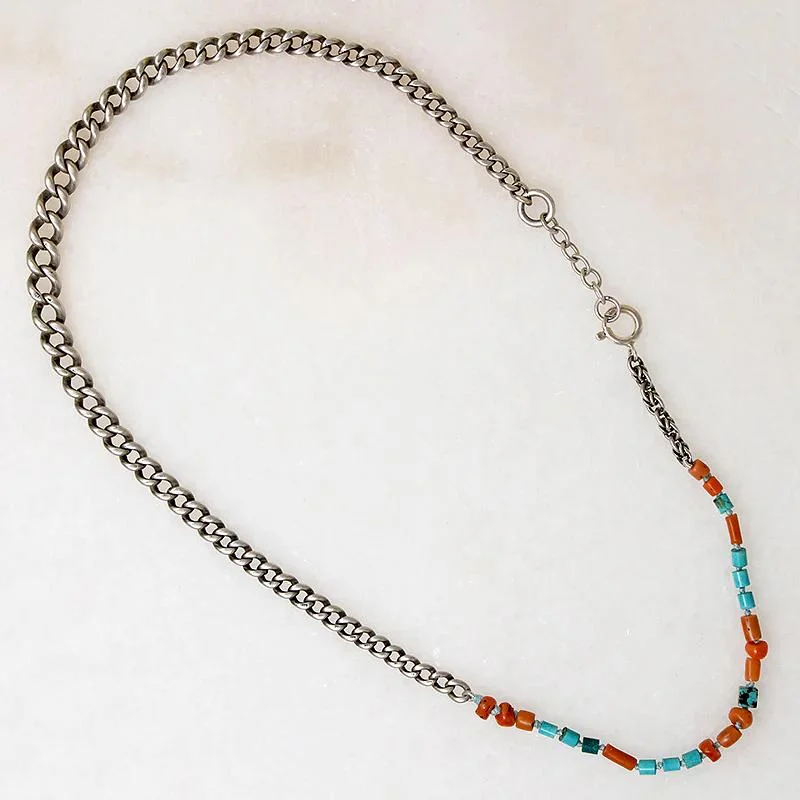 Ladies wanderlust journey necklaces -English Sterling & Colorful Bead Necklace by Ancient Influences