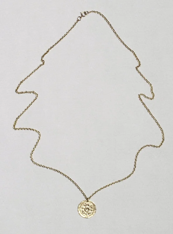 Ladies blissful charm necklaces -9ct Gold Medal Necklace