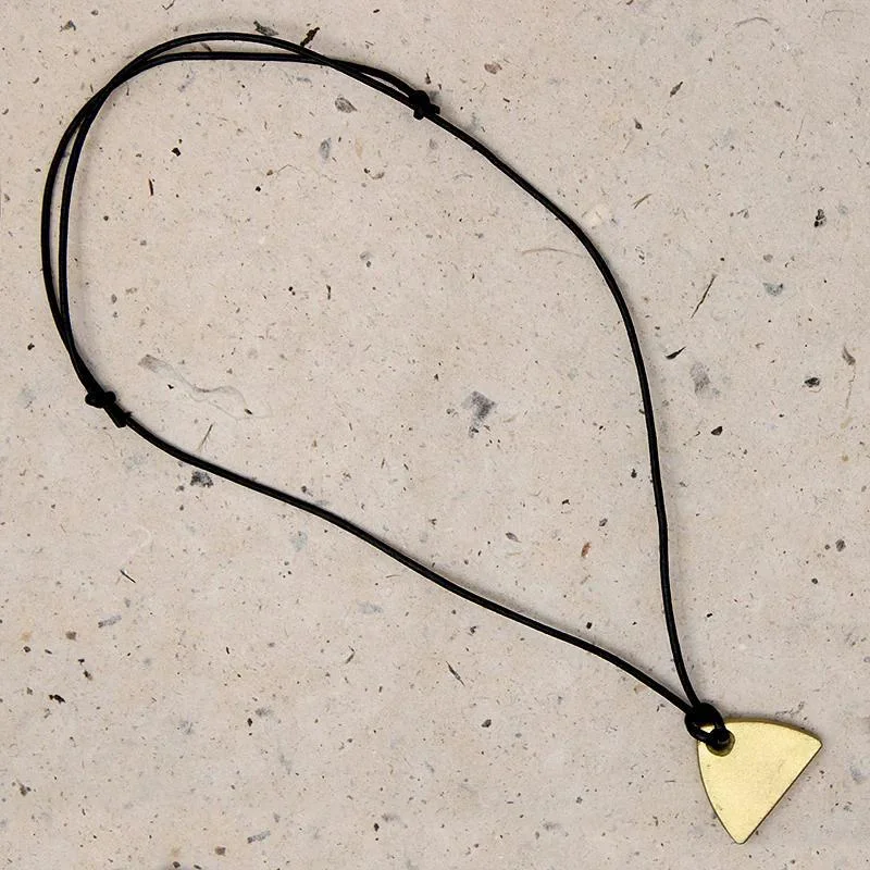 Ladies relaxed daily necklaces -The Parabola Necklace in Brass by Local Artist