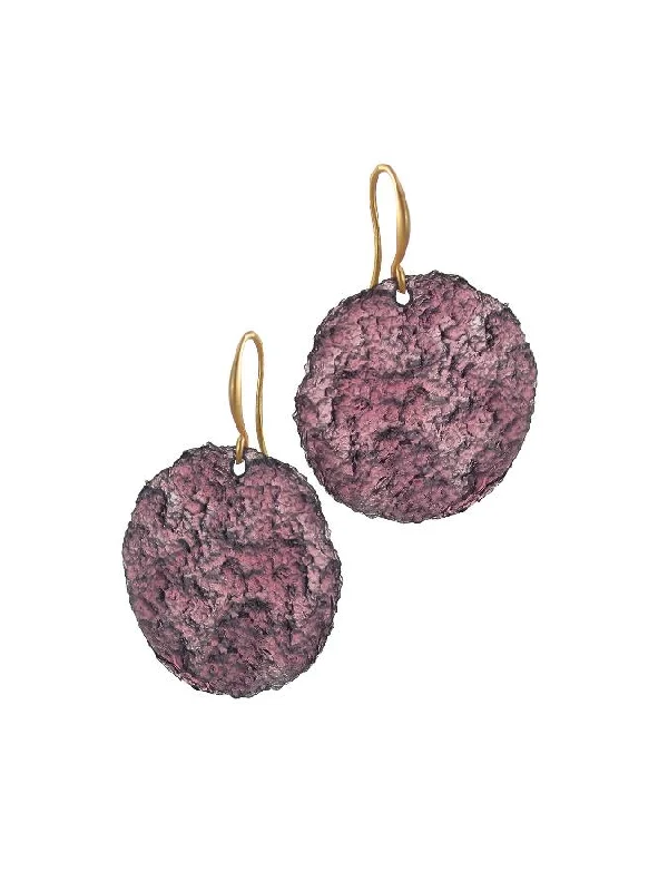 Ladies Earrings with Blue Glaucophane-Hot Tomato Luna Light Earrings in Berry or Khaki