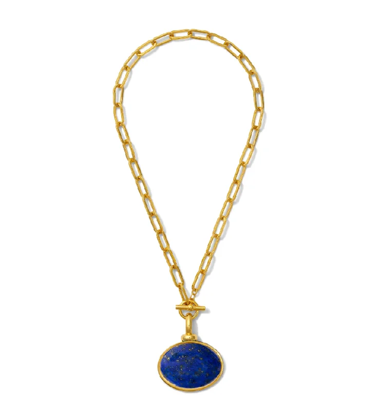 Ladies birthstone flash necklaces -Necklace - Diana V. Pendant w/Lapis Drop