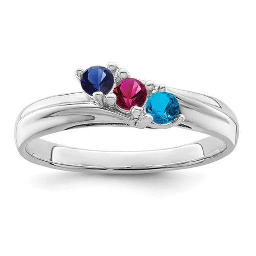 Ladies Rings with Aqua Turquoise-Mother's Family Birthstone Ring