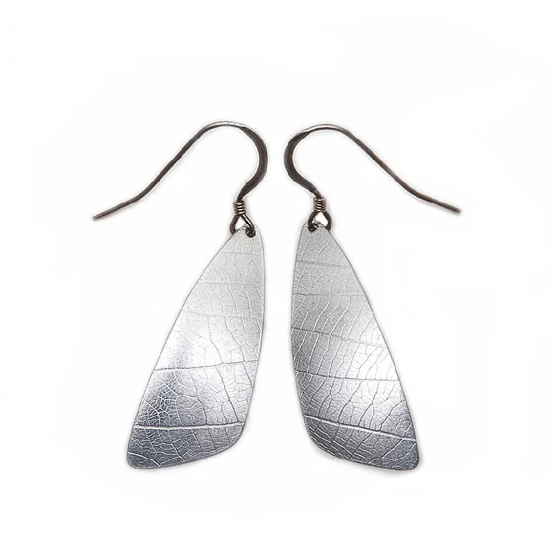 Ladies Earrings Soft Glow-Mor by Design Moth Wing Aluminium and Silver Earrings