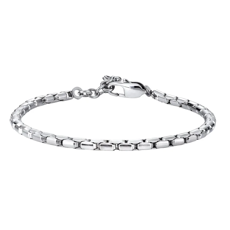 Gala brilliance bracelets -Stainless Steel Rounded Box Link Bracelet 35mm