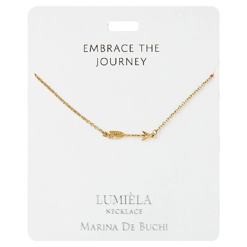 Ladies resin art necklaces -Lumiela Necklace: "embrace the journey " -Arrow