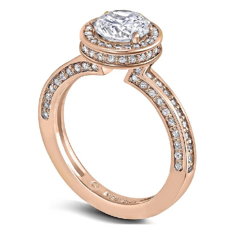 Ladies Engagement Rings Infinity Shine-Eternal Love Diamond Halo Engagement Ring