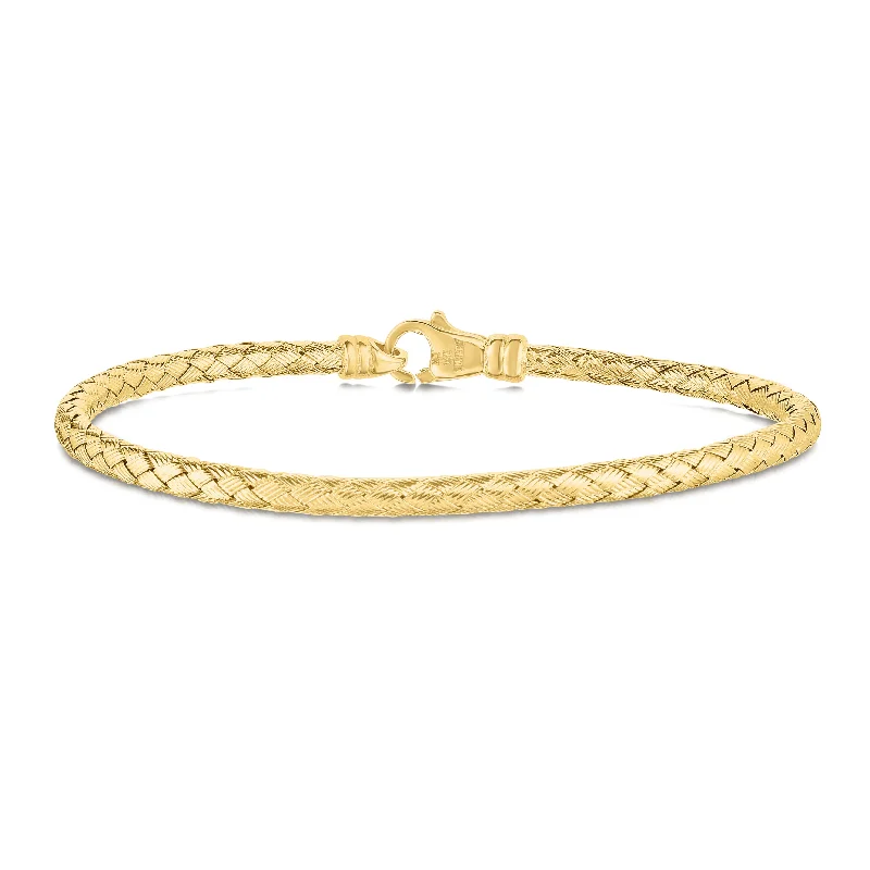 Barely-there bracelets -14K Gold Thin Weaved Bangle