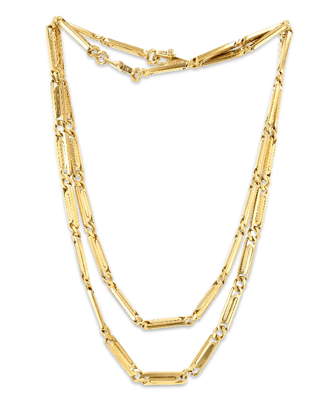 Ladies slender strand necklaces -Pomellato Gold Link Necklaces