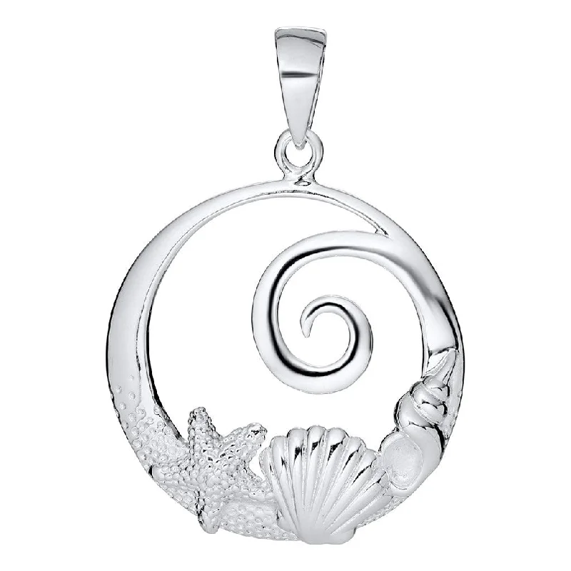 Ladies rich ruby necklaces -LeStage® Cape Cod : Evening Tide - Sealife Pendant Necklace