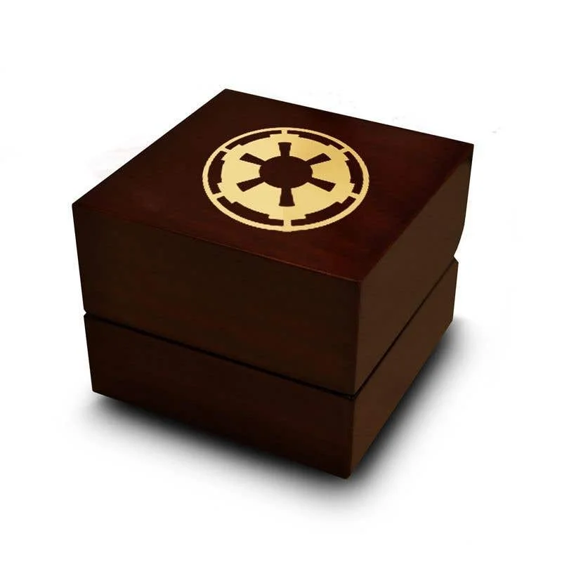 Ladies Engagement Rings with Rhodonite Glow-Star Wars Sith Imperial Star Symbol Engraved Wood Ring Box Chocolate Dark Wood Personalized Wooden Wedding Ring Box