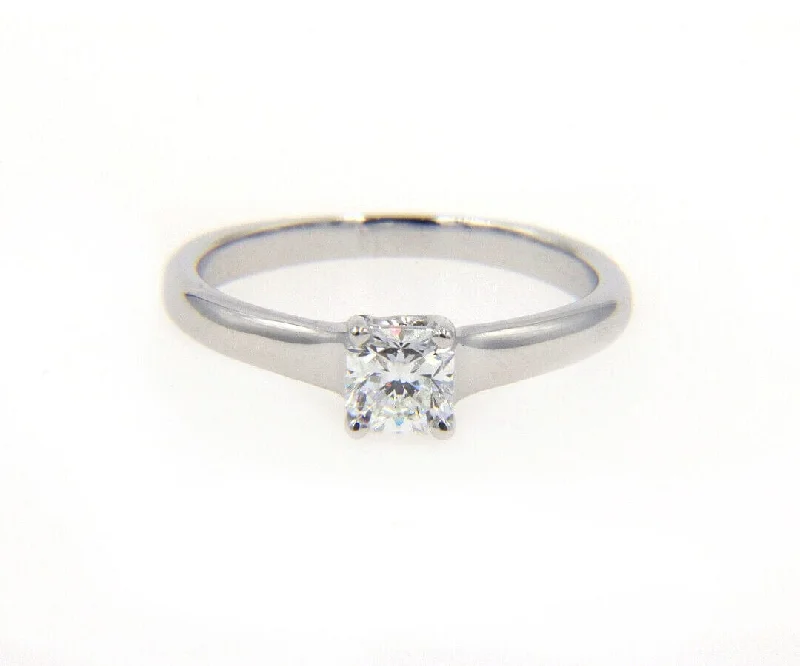 Ladies Engagement Rings with Lawsonite Glow-Tiffany & Co. Lucida 0.50ct Diamond Engagement Ring in Platinum