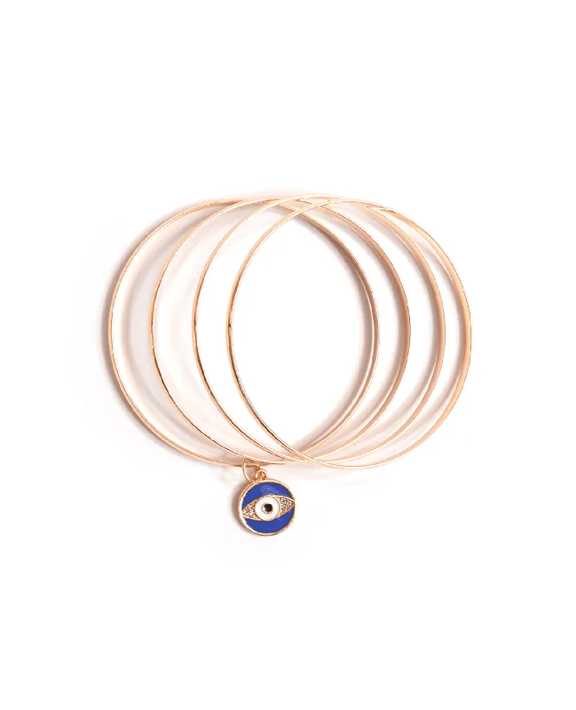 Square edge bracelets -Eye Energy Bangle Set