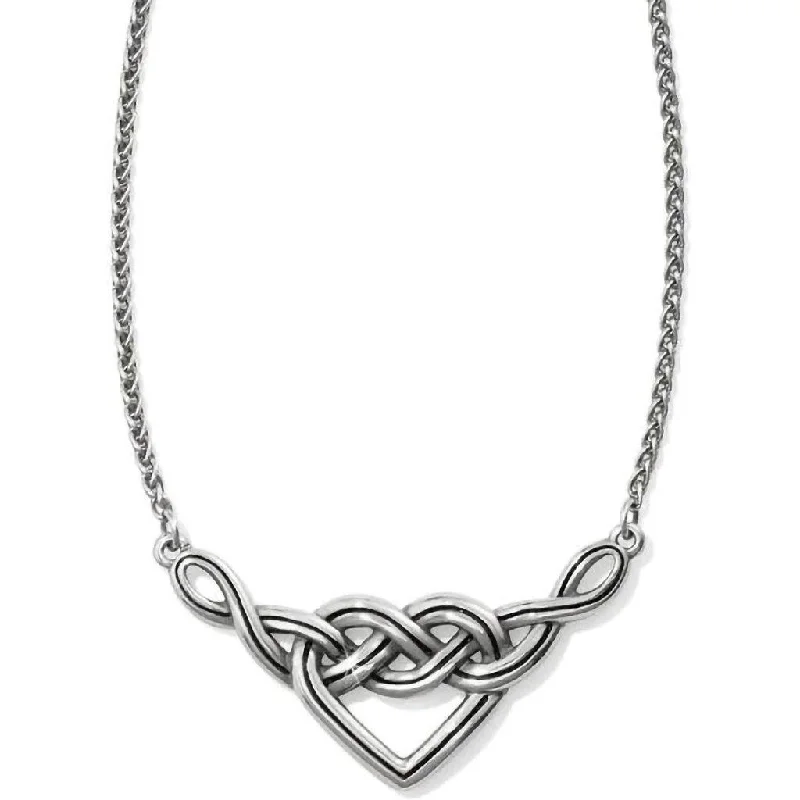 Ladies sandy coast necklaces -Brighton : Interlok V Heart Necklace