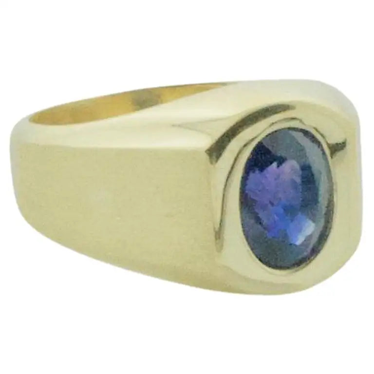 Ladies Rings with Key Spark-Classic Sapphire Pinky Ring