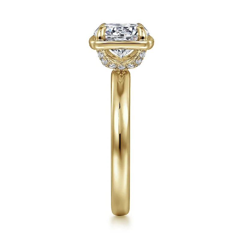 Ladies Engagement Rings Celestial Shine-Gabriel & Co. Deedie - 14K Yellow Gold Round Diamond Engagement Ring