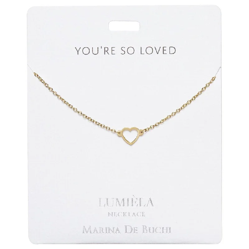 Ladies sister bond necklaces -Lumiela Necklace: "you're so loved"- Heart