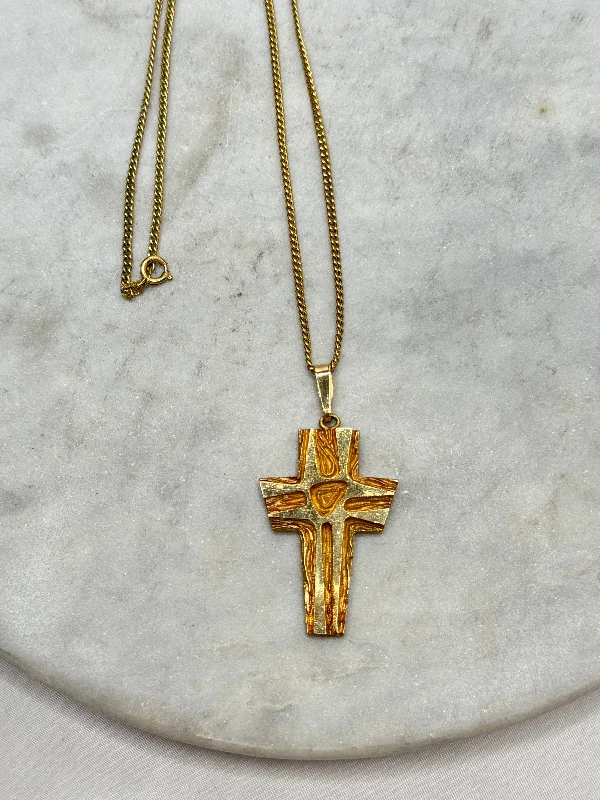 Ladies signature style necklaces -Estate Collection - Necklace - Gold Cross Pendant Necklace